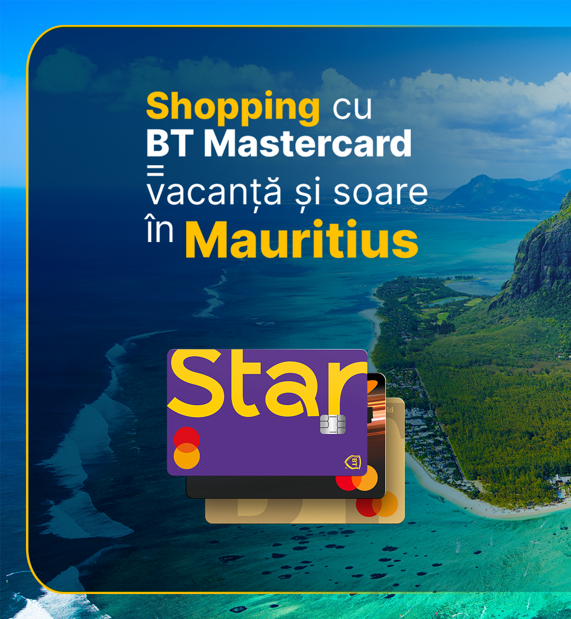 Comunque paghi con la carta, quindi che ne dici di una vacanza alle Mauritius?